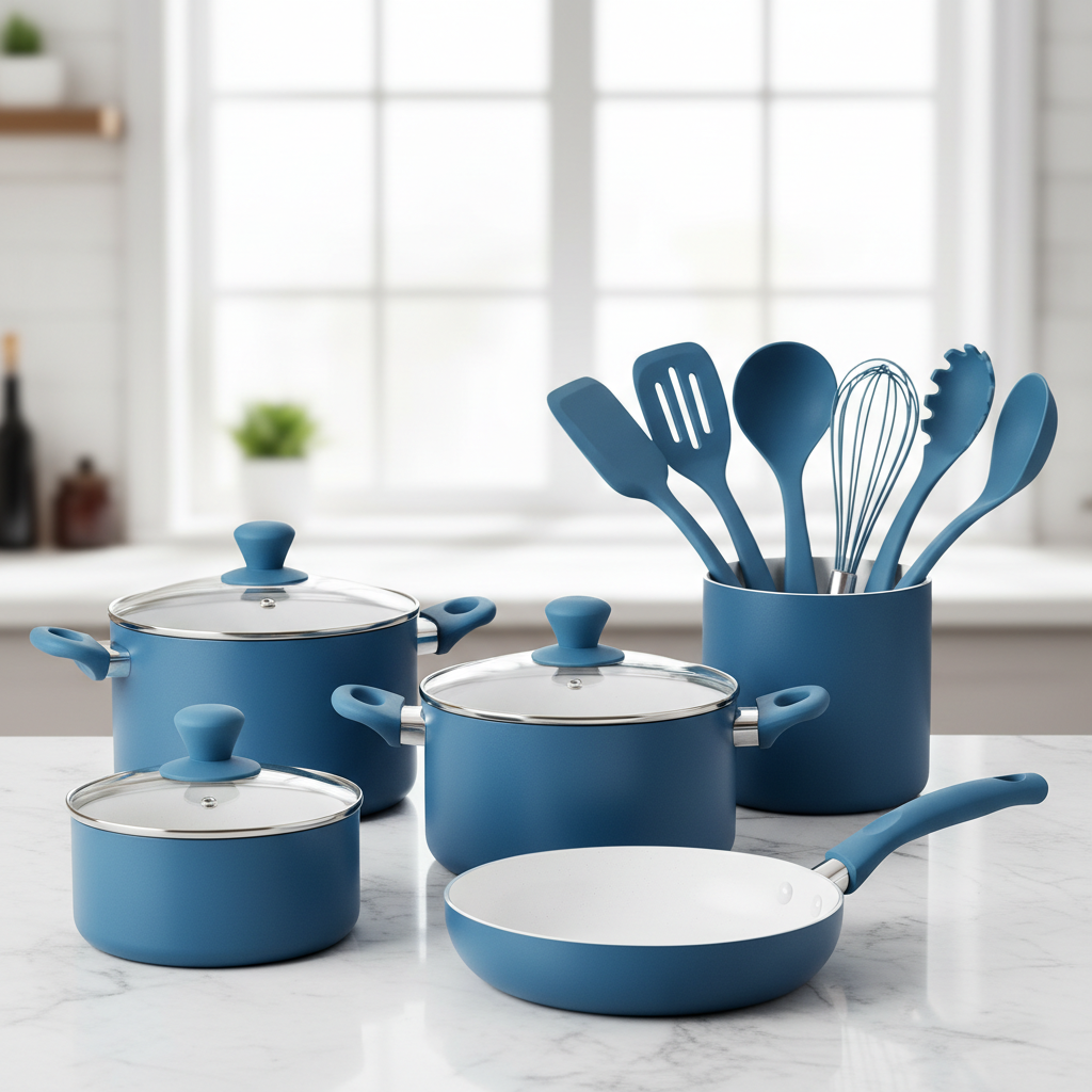 12-teiliges Kochgeschirr-Set Antihaft Geschirrsets Europa CE-zertifiziert Premium Qualitaet Kostenloser Versand