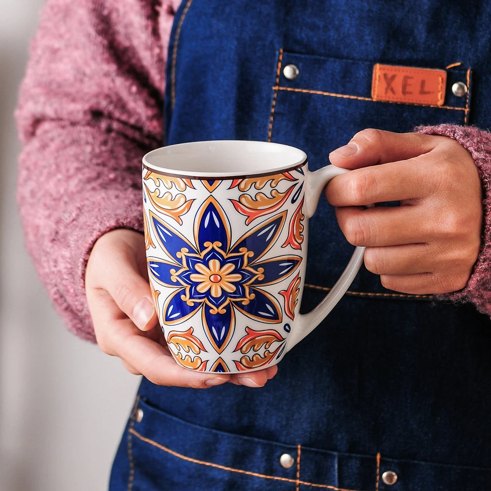 VANCASSO 16/32/48-Stück Jasmin Muster Porzellan Geschirr Geschirr Abendessen Set mit Teller, Dessert Platte, schüssel, Becher Set Geschirrsets Europa CE-zertifiziert Premium Qualitaet Kostenloser Versand