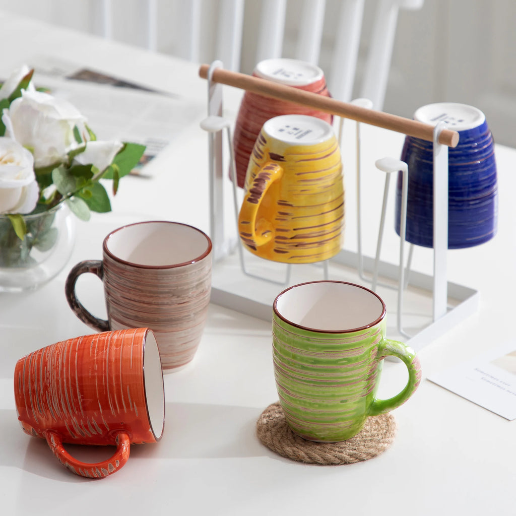 Vancasso Albero Vintage Kaffeetassen 6-teilig Shabby Chic – Milchbecher Service Geschirrsets Europa CE-zertifiziert Premium Qualitaet Kostenloser Versand