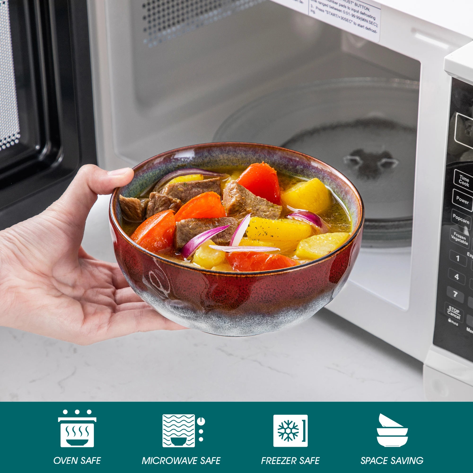 VANCASSO 16/32/48-teiliges Sternen-Geschirrset, Kiln Change Glaze Geschirr-Geschirrservice mit Speiseteller, Dessertteller, Schüssel, Becher Geschirrsets Europa CE-zertifiziert Premium Qualitaet Kostenloser Versand