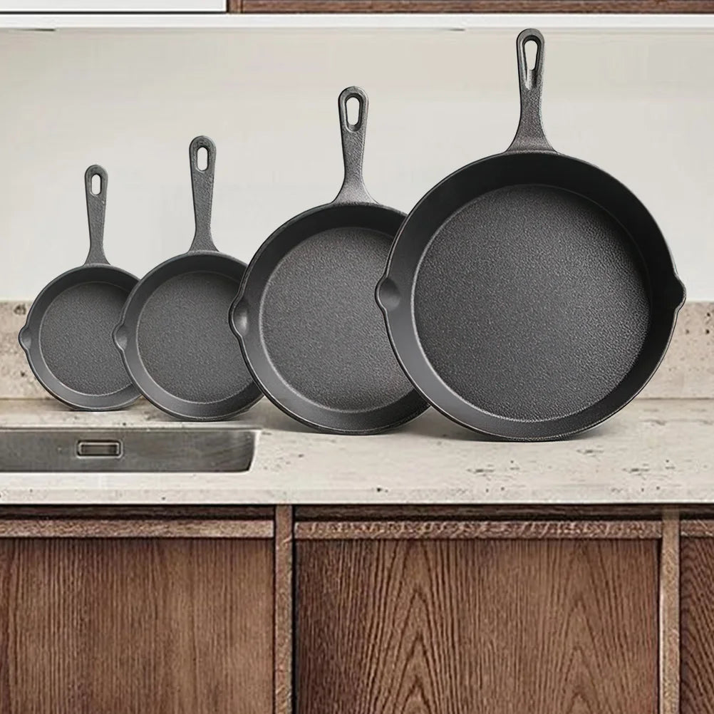 4-teiliges Gusseisen Wok-Set Geschirrsets Europa CE-zertifiziert Premium Qualitaet Kostenloser Versand