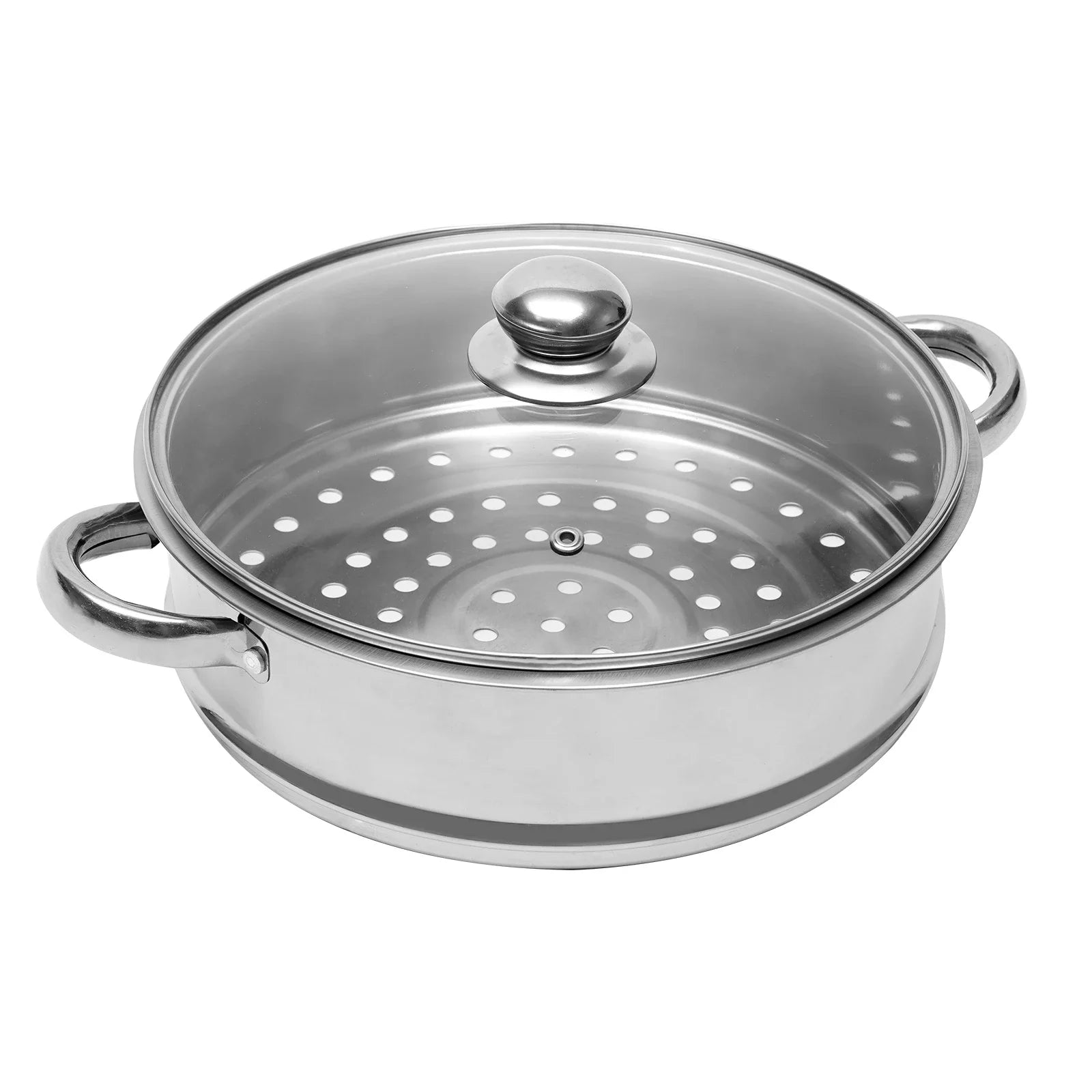 5-stufiger Edelstahl Dampfgarer 26cm Geschirrsets Europa CE-zertifiziert Premium Qualitaet Kostenloser Versand