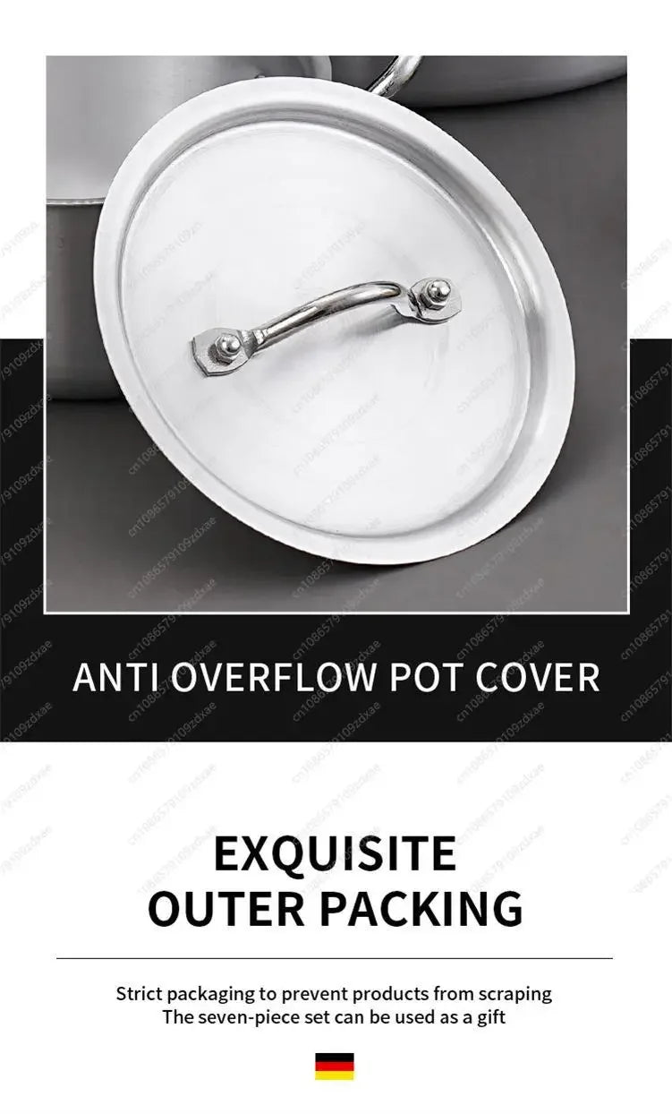 7-teiliges Aluminiumguss Kochgeschirr-Set Geschirrsets Europa CE-zertifiziert Premium Qualitaet Kostenloser Versand