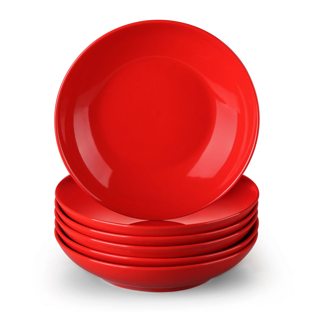 Porzellan MALACASA 6-teiliges 500 ml Keramik-Suppenteller-Set aus weißem Porzellan für Obst/Nudeln/Ramen/Ceral Bowl Service für 6/12 8 Farben Geschirrsets Europa CE-zertifiziert Premium Qualitaet Kostenloser Versand