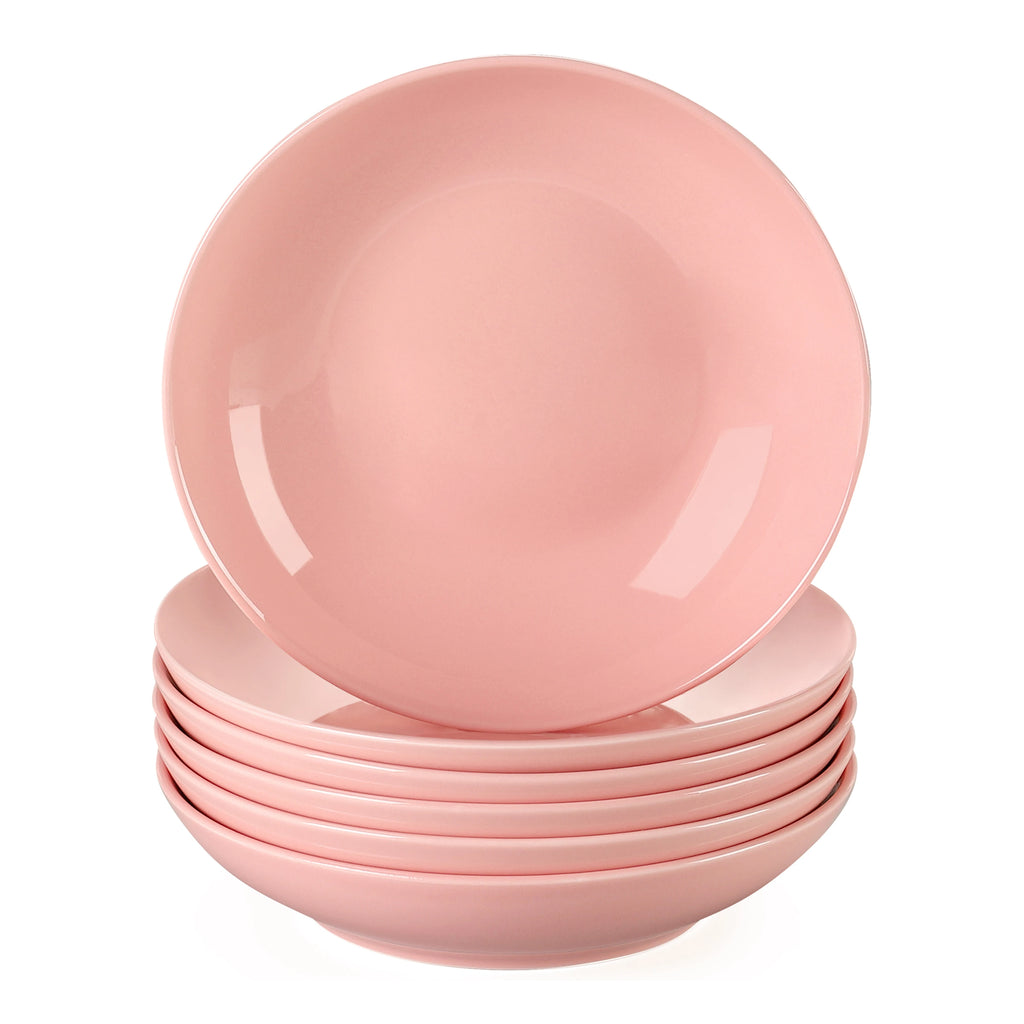 Porzellan MALACASA 6-teiliges 500 ml Keramik-Suppenteller-Set aus weißem Porzellan für Obst/Nudeln/Ramen/Ceral Bowl Service für 6/12 8 Farben Geschirrsets Europa CE-zertifiziert Premium Qualitaet Kostenloser Versand