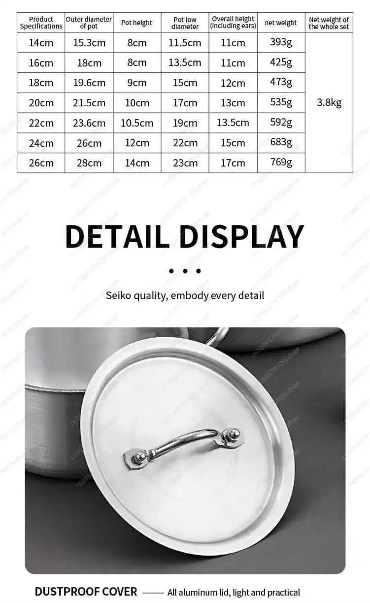 7-teiliges Aluminiumguss Kochgeschirr-Set Geschirrsets Europa CE-zertifiziert Premium Qualitaet Kostenloser Versand