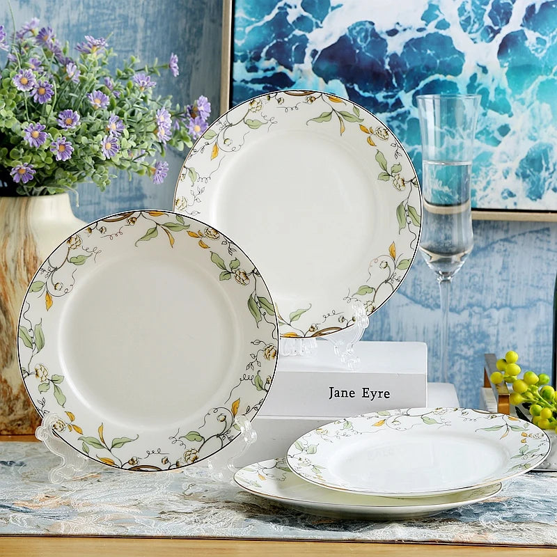 Vancasso Keramik-Geschirrset 16/32-teilig Grün Steinzeug – Teller, Dessert, Schüssel, Becher Geschirrsets Europa CE-zertifiziert Premium Qualitaet Kostenloser Versand