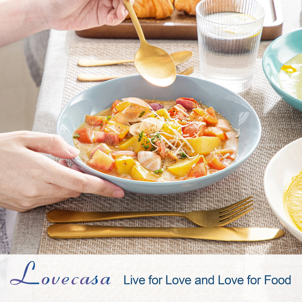 Porzellan MALACASA 6-teiliges 500 ml Keramik-Suppenteller-Set aus weißem Porzellan für Obst/Nudeln/Ramen/Ceral Bowl Service für 6/12 8 Farben Geschirrsets Europa CE-zertifiziert Premium Qualitaet Kostenloser Versand