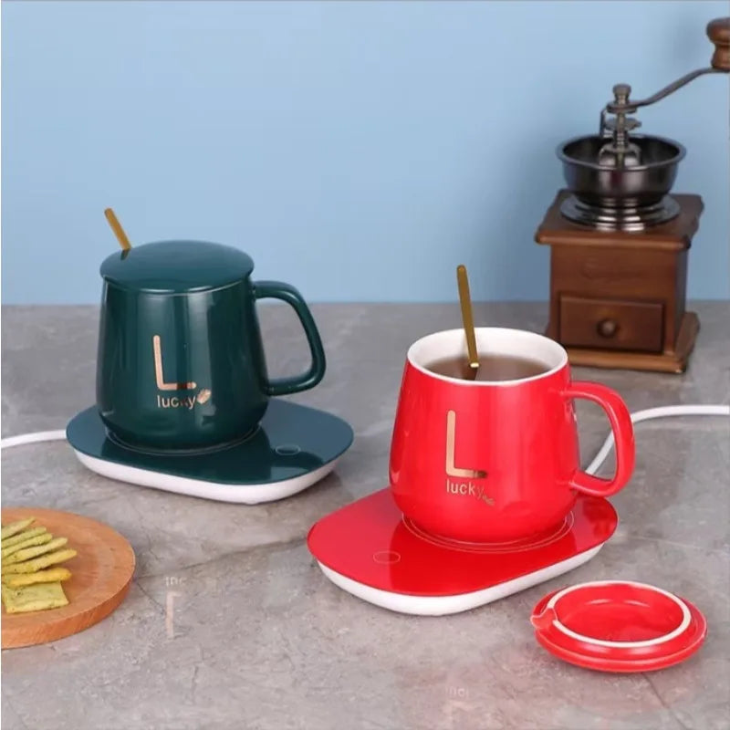 Premium Isolierte Kaffeetasse mit Temperaturregelung 55°C – Keramik Geschenk-Set Geschirrsets Europa CE-zertifiziert Premium Qualitaet Kostenloser Versand