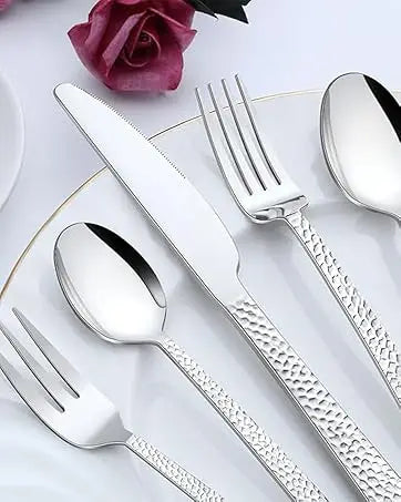 Premium Edelstahl 30-teiliges mattes Gold Besteckset Geschirrsets Europa CE-zertifiziert Premium Qualitaet Kostenloser Versand