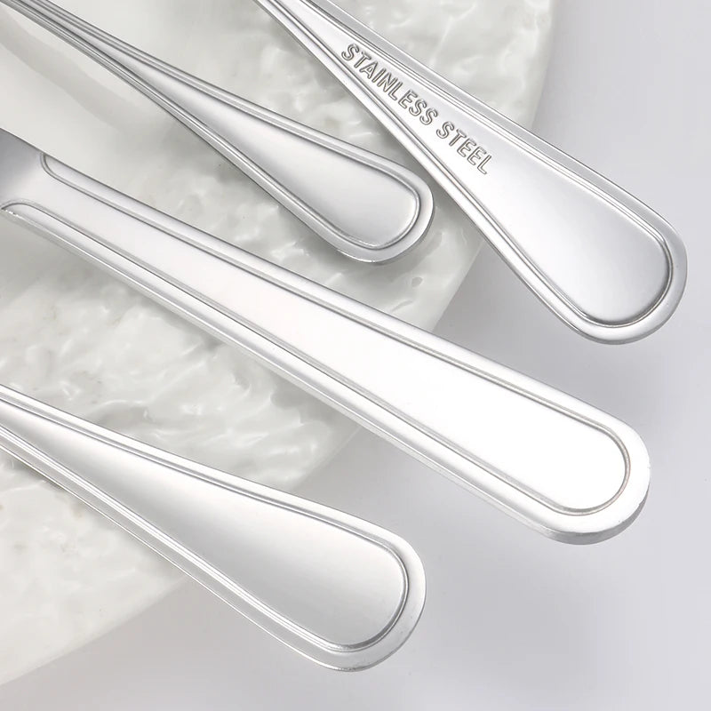 Profi Besteckset 6/30-teilig Edelstahl Geschirrsets Europa CE-zertifiziert Premium Qualitaet Kostenloser Versand