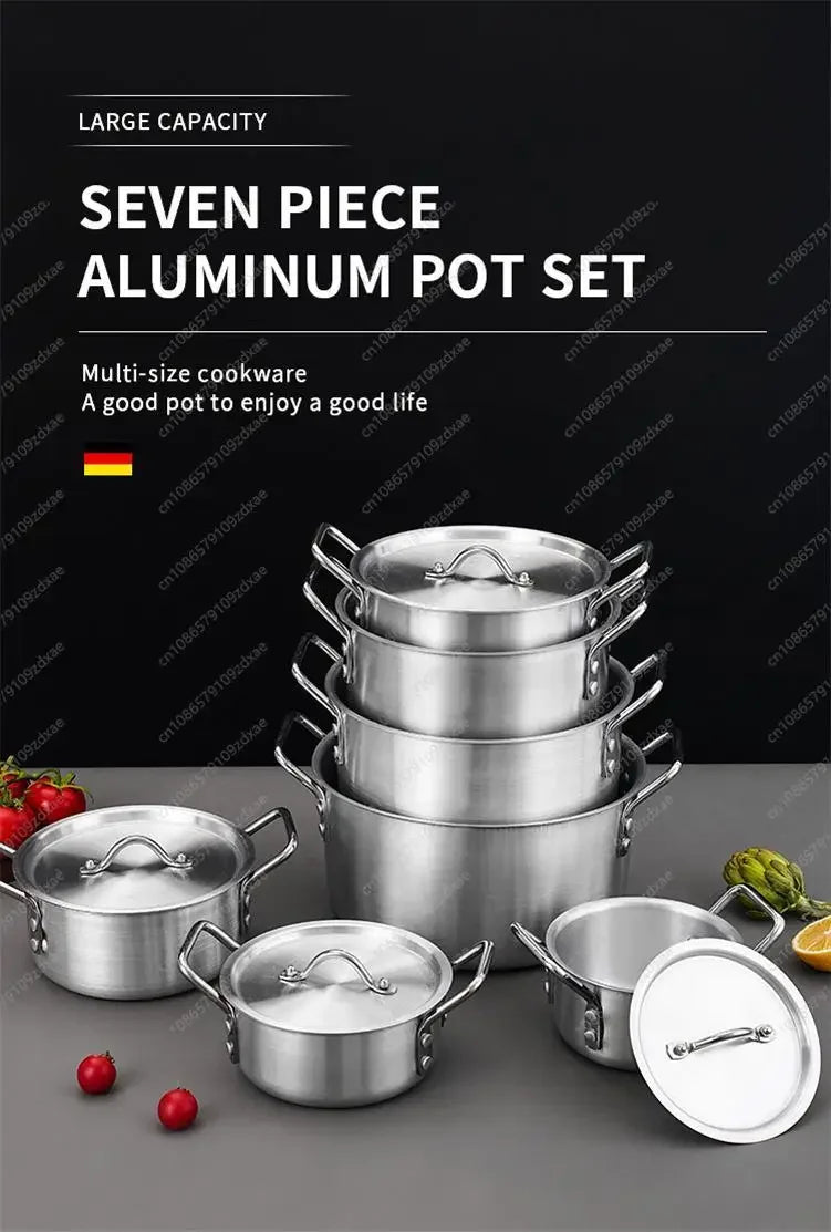 7-teiliges Aluminiumguss Kochgeschirr-Set Geschirrsets Europa CE-zertifiziert Premium Qualitaet Kostenloser Versand
