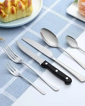 Premium Edelstahl 30-teiliges mattes Gold Besteckset Geschirrsets Europa CE-zertifiziert Premium Qualitaet Kostenloser Versand