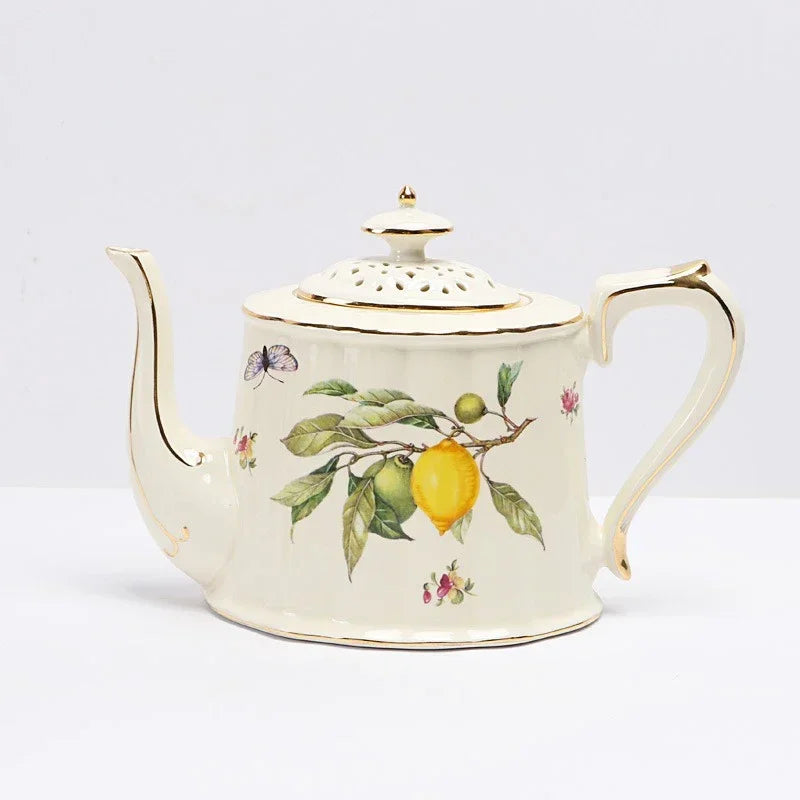 Europäischer Stil mit Zitronenmuster – Elegantes Geschirr-Set Geschirrsets Europa CE-zertifiziert Premium Qualitaet Kostenloser Versand