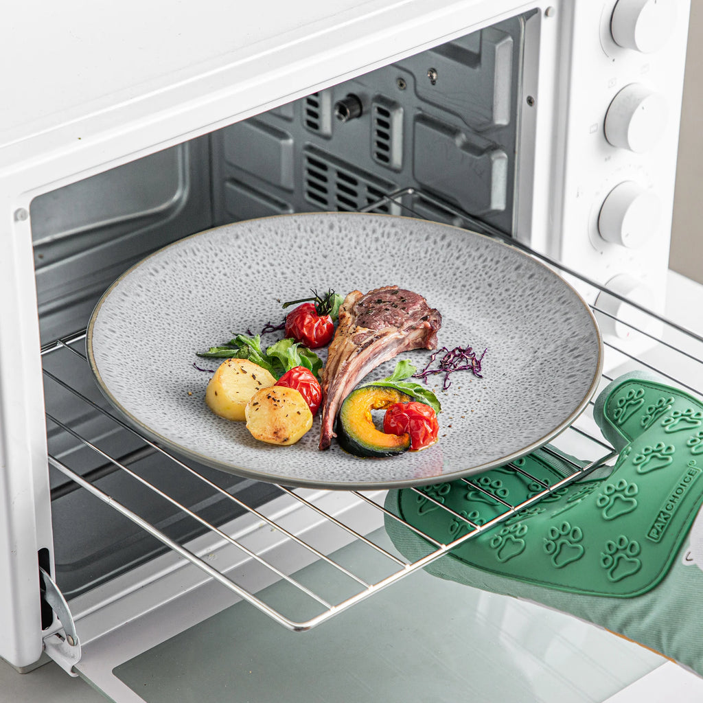 VANCASSO KARST 16/32/48-teiliges Geschirrset aus geprägtem Steinzeug mit Abendessen-/Dessertteller-/Suppenschüssel-/Becherservice für 4/8/12 Personen Geschirrsets Europa CE-zertifiziert Premium Qualitaet Kostenloser Versand