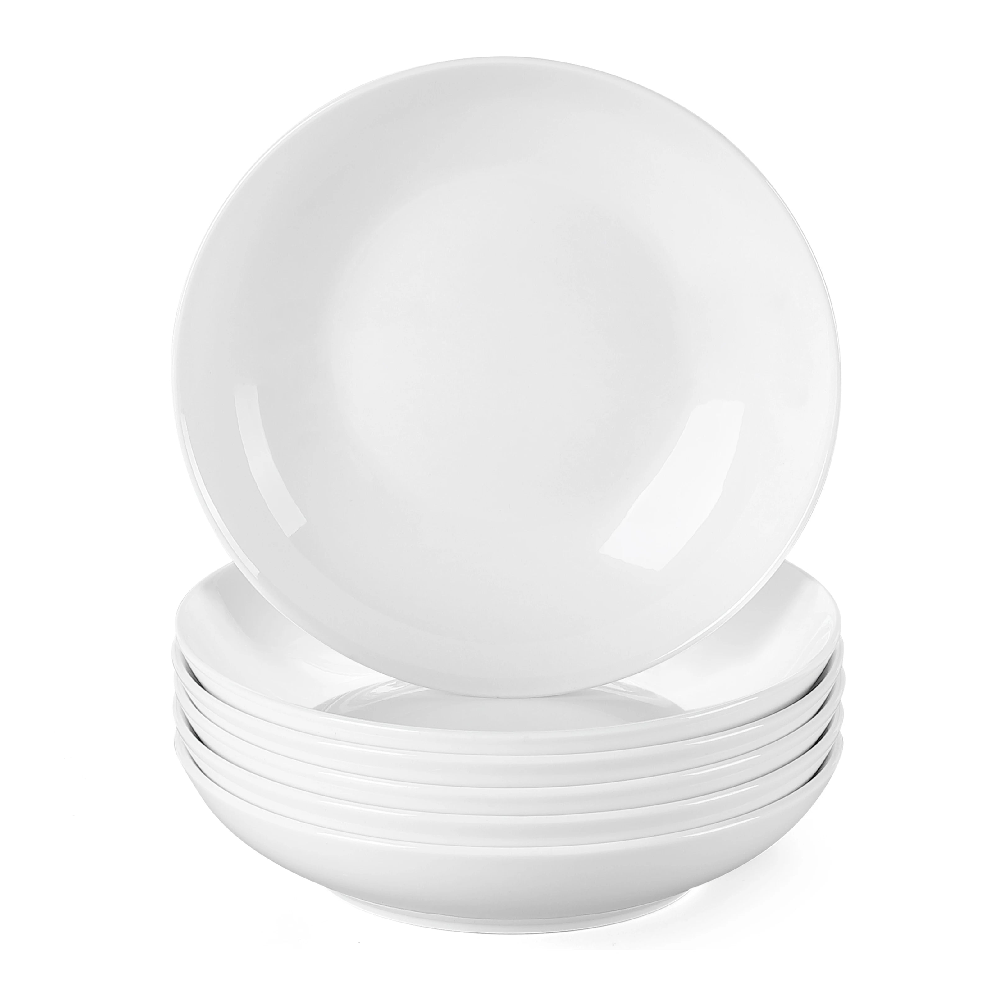 Porzellan MALACASA 6-teiliges 500 ml Keramik-Suppenteller-Set aus weißem Porzellan für Obst/Nudeln/Ramen/Ceral Bowl Service für 6/12 8 Farben Geschirrsets Europa CE-zertifiziert Premium Qualitaet Kostenloser Versand