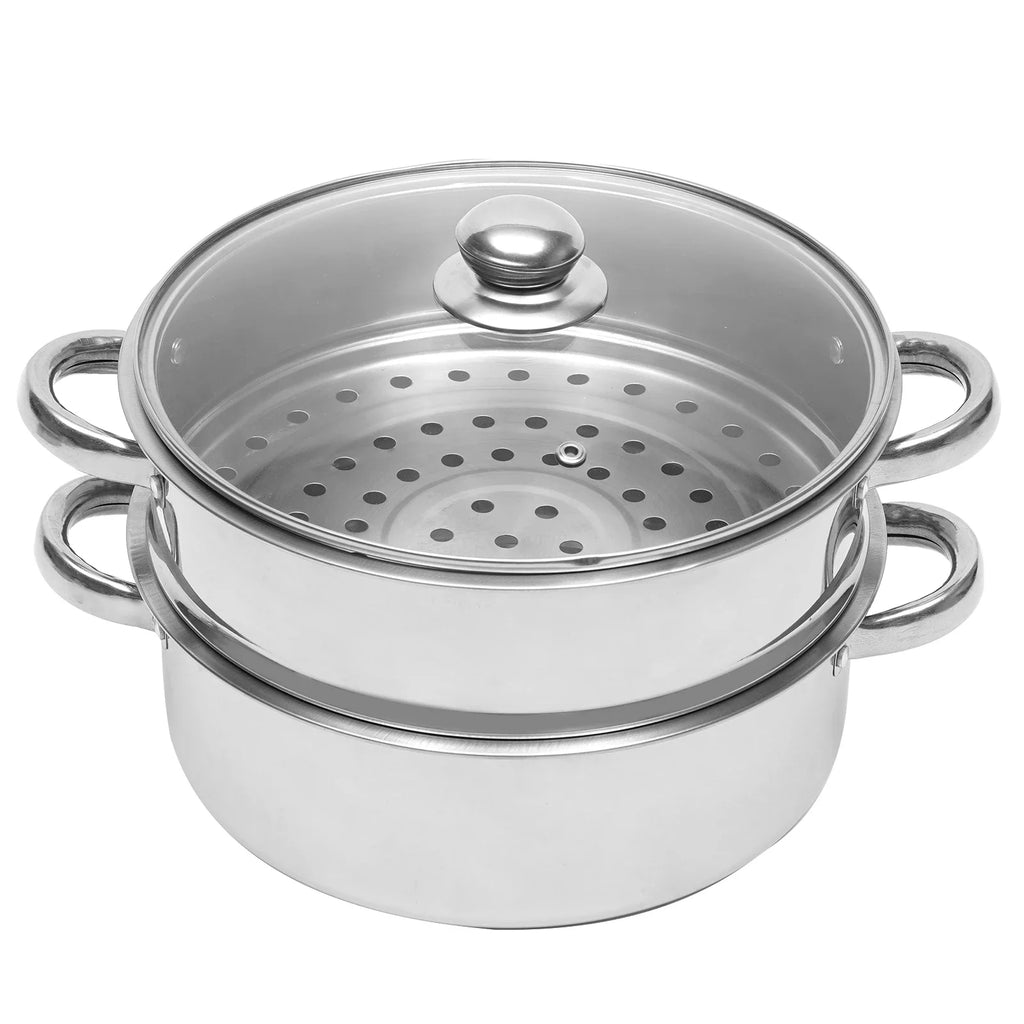 5-stufiger Edelstahl Dampfgarer 26cm Geschirrsets Europa CE-zertifiziert Premium Qualitaet Kostenloser Versand