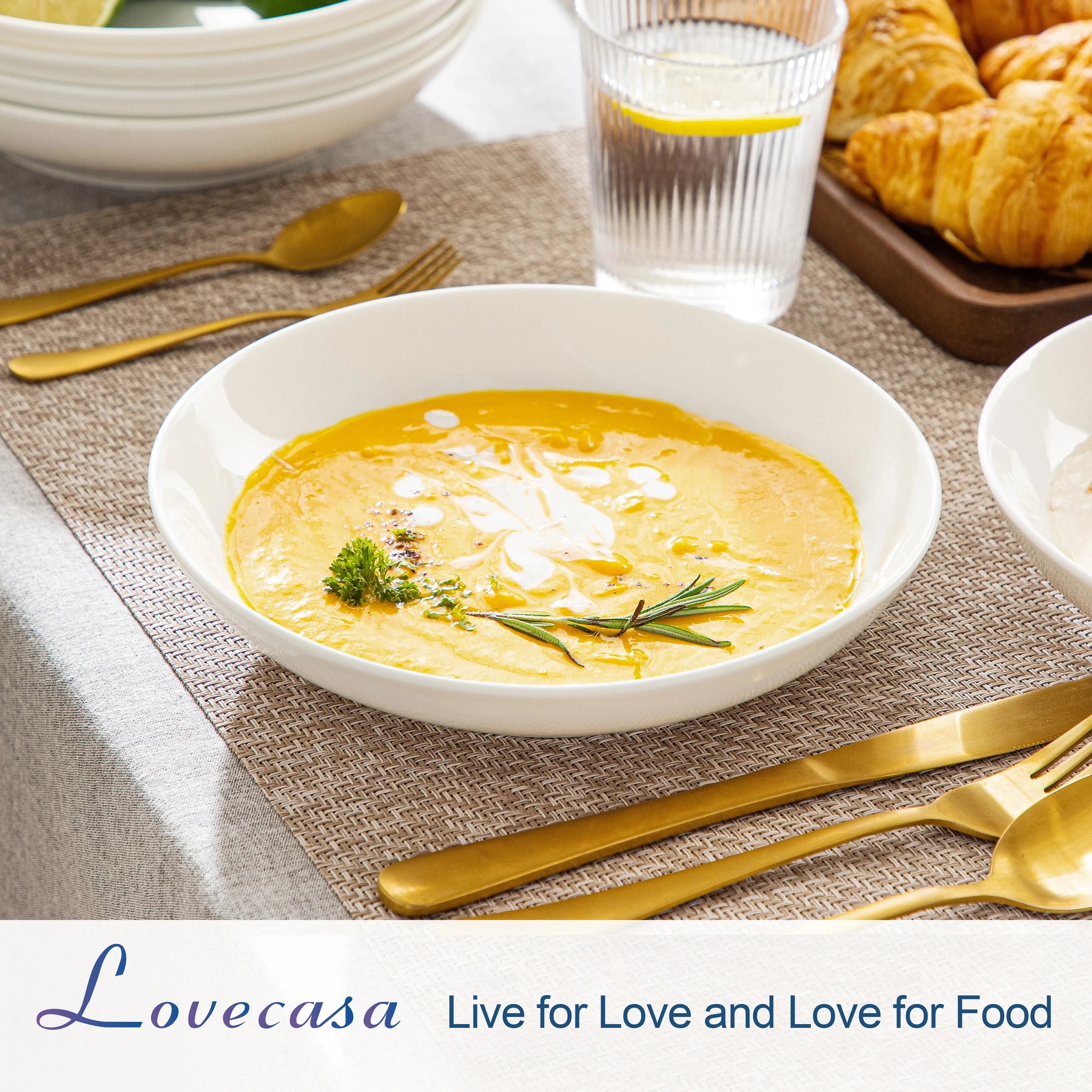 MALACASA 6-teiliges 500 ml Keramik-Suppenteller-Set aus weißem Porzellan für Obst/Nudeln/Ramen/Ceral Bowl Service für 6/12 8 Farben Geschirrsets Europa CE-zertifiziert Premium Qualitaet Kostenloser Versand