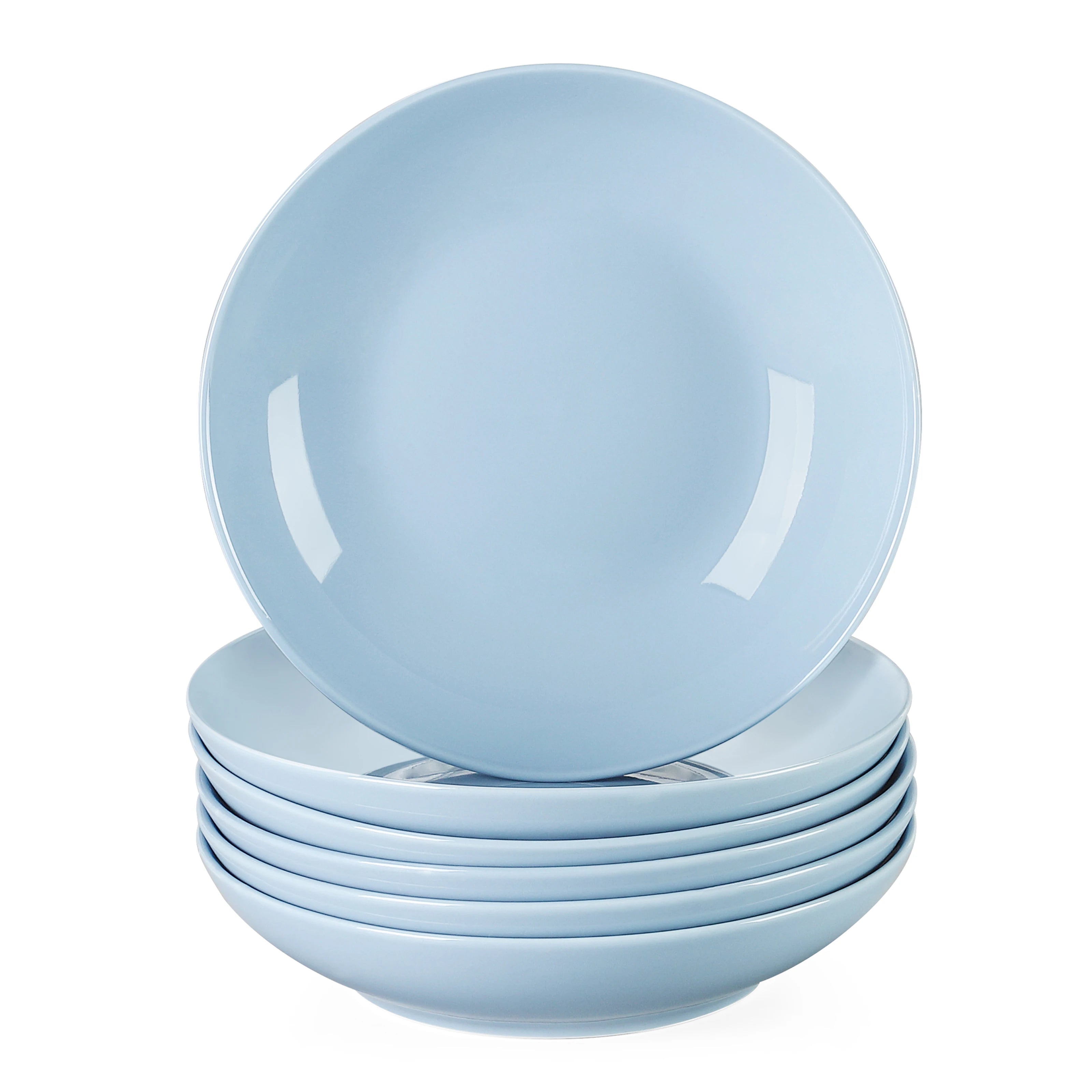 Porzellan MALACASA 6-teiliges 500 ml Keramik-Suppenteller-Set aus weißem Porzellan für Obst/Nudeln/Ramen/Ceral Bowl Service für 6/12 8 Farben Geschirrsets Europa CE-zertifiziert Premium Qualitaet Kostenloser Versand